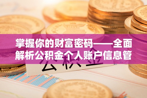 浑源掌握你的财富密码——全面解析公积金个人账户信息管理与优化
