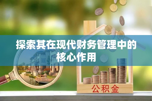 浑源探索其在现代财务管理中的核心作用
