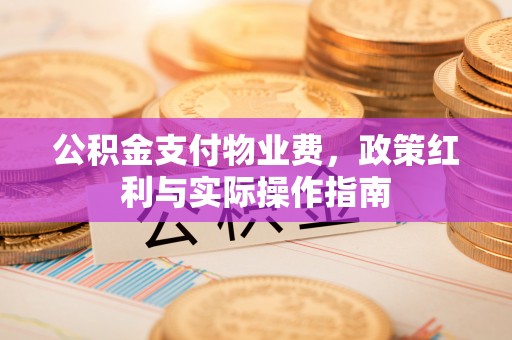 浑源公积金支付物业费，政策红利与实际操作指南